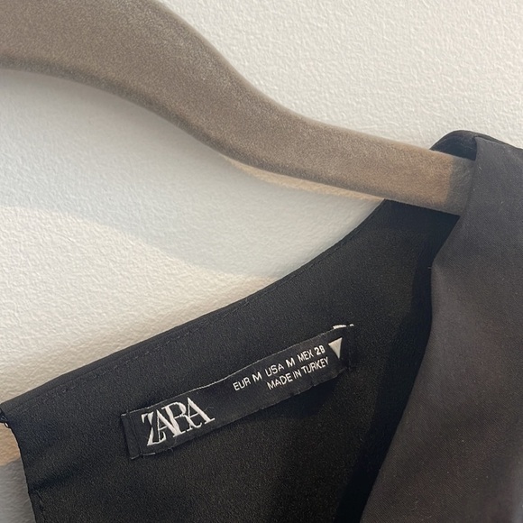 ZARA DRAPED ONE SHOULDER POPLIN TOP SIZE M - Picture 3 of 4